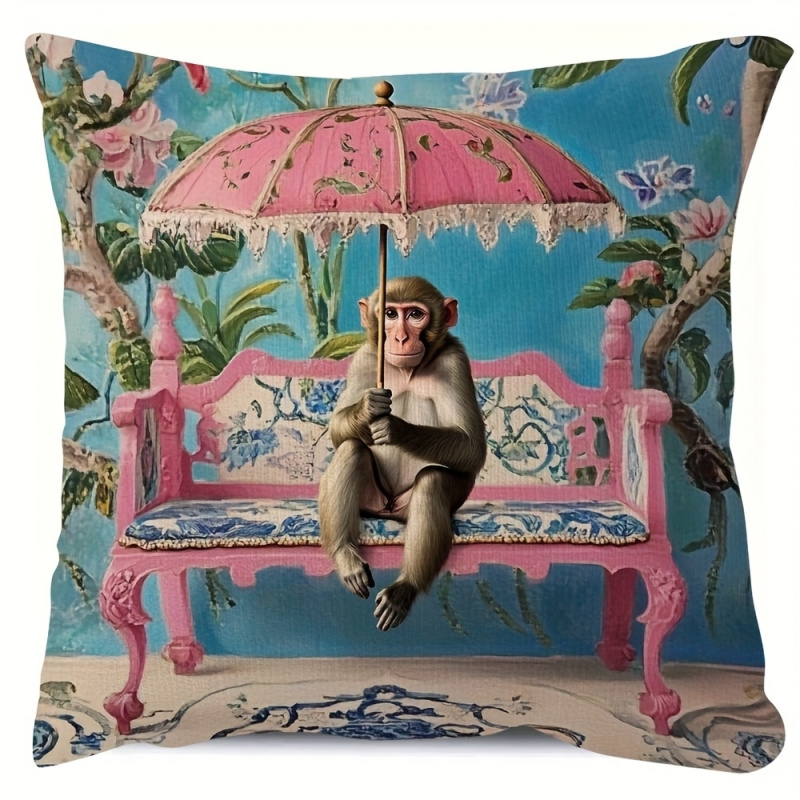 Pillow Insert 18X18 - 1 buah, Sarung Bantal Monyet Gaya