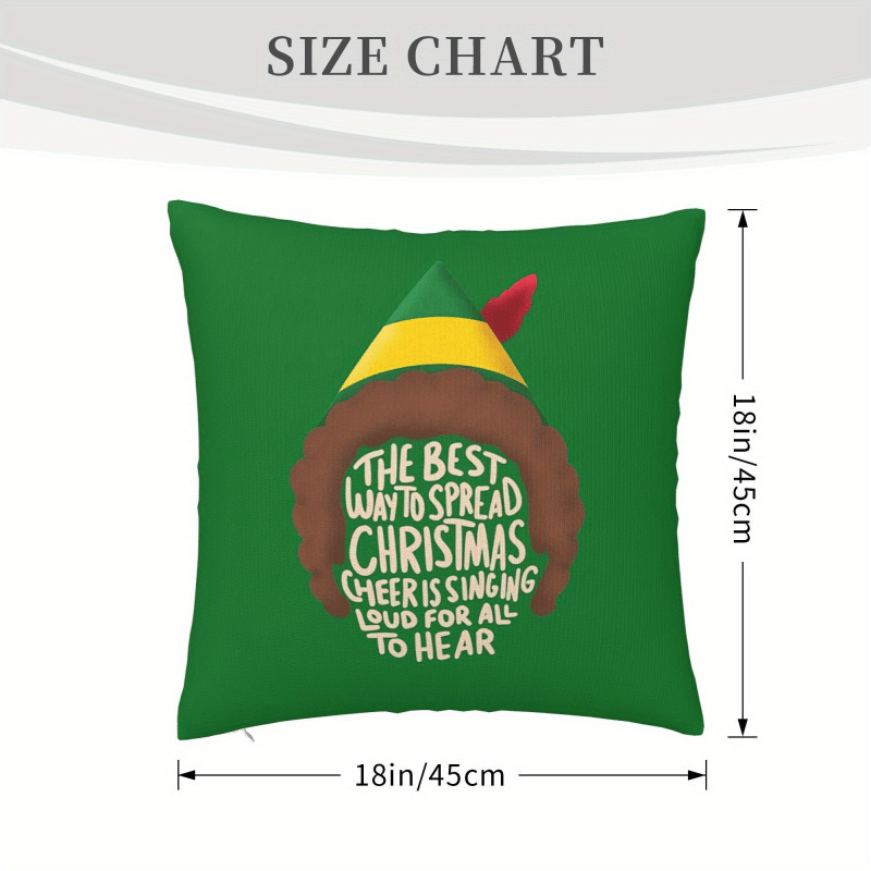 1 buah Sarung Bantal Natal Elf - Pillow Insert 18X18 ulasan dan harga